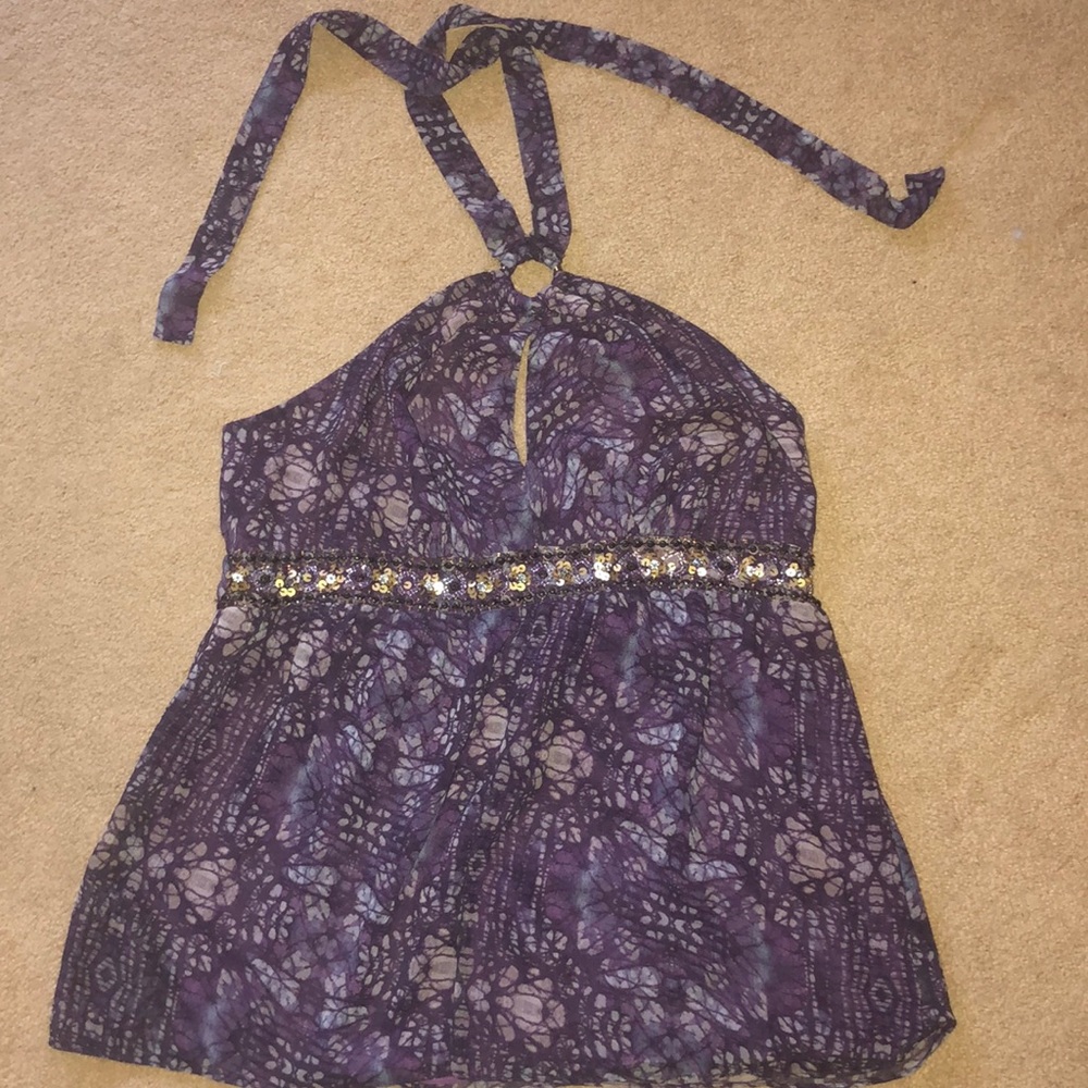 Purple beaded halter